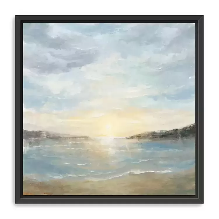 Coastal Sunset Framed Canvas Art Print, 30x30 in.>Kirklands Home Hot