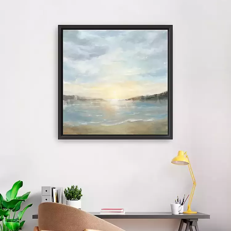 Coastal Sunset Framed Canvas Art Print, 30x30 in.>Kirklands Home Hot