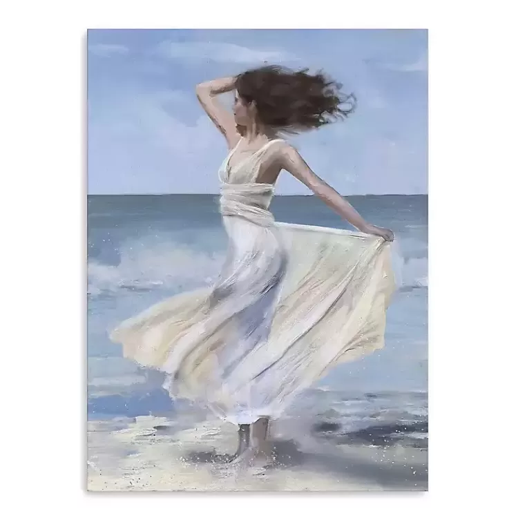Coastal Woman in Dress Canvas Art Print, 30x40 in.>Kirklands Home Cheap