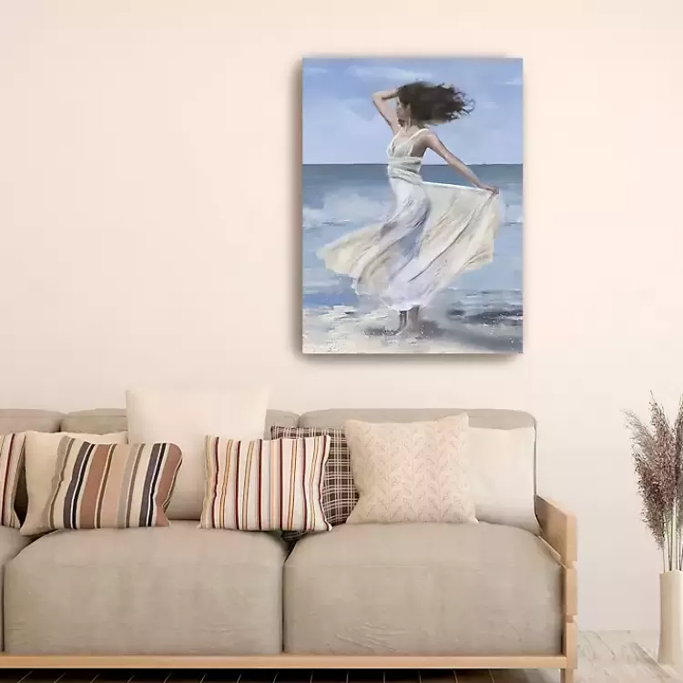 Coastal Woman in Dress Canvas Art Print, 30x40 in.>Kirklands Home Cheap