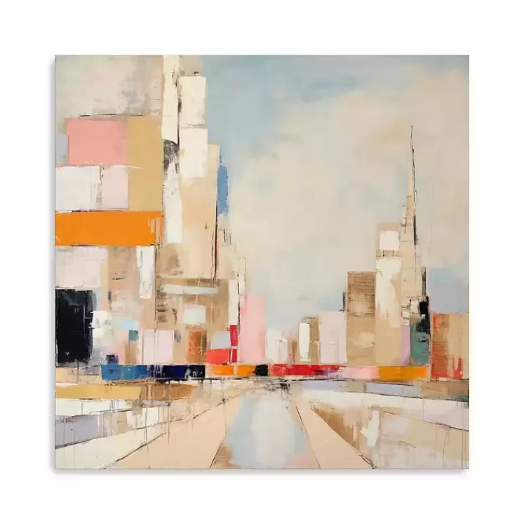 Colorblock Skyline Canvas Art Print>Kirklands Home Sale