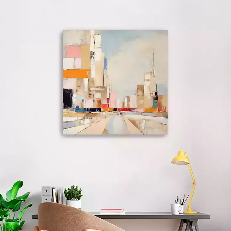 Colorblock Skyline Canvas Art Print>Kirklands Home Sale