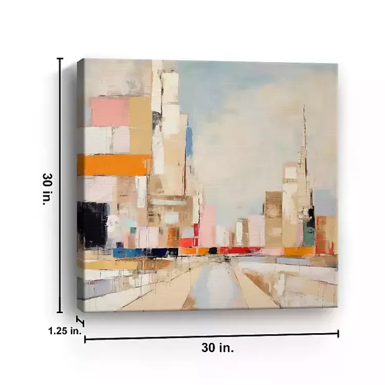 Colorblock Skyline Canvas Art Print>Kirklands Home Sale