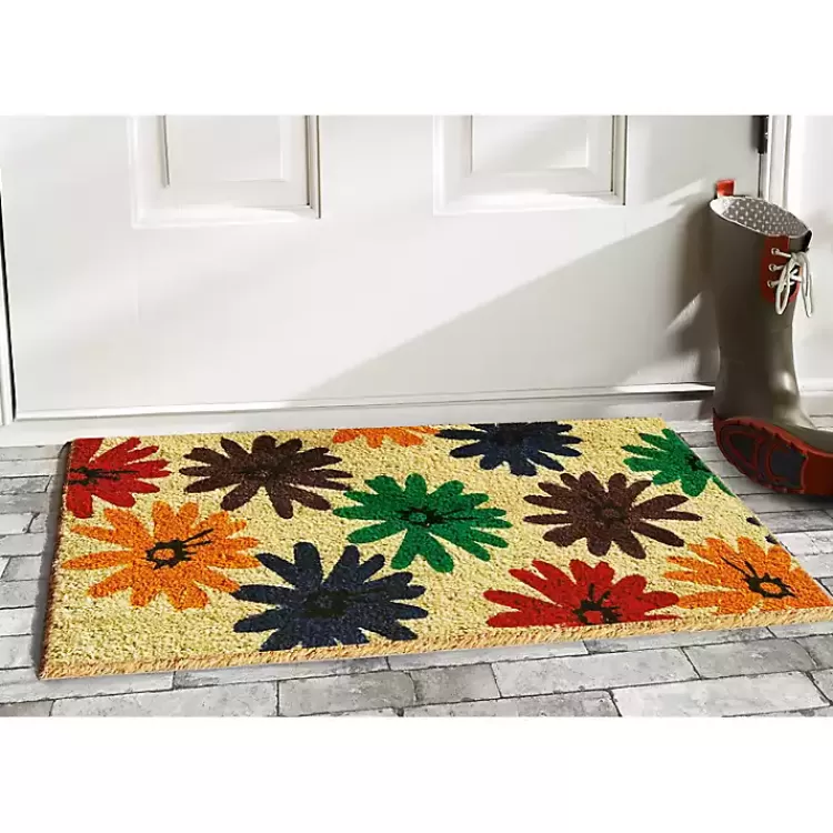 Colorful Daisies Doormat>Kirklands Home Sale