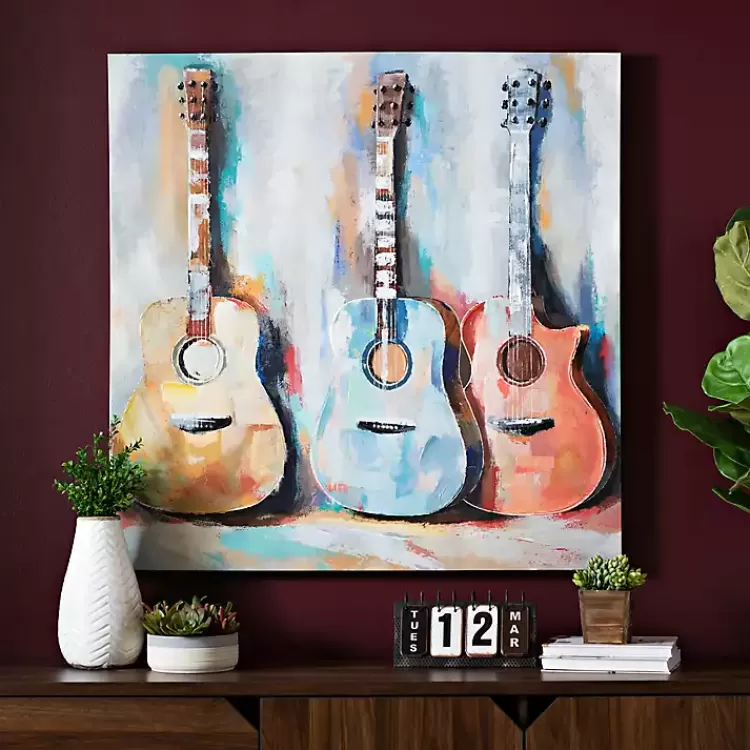 Colorful Guitars Canvas Art Print>Kirklands Home Fashion