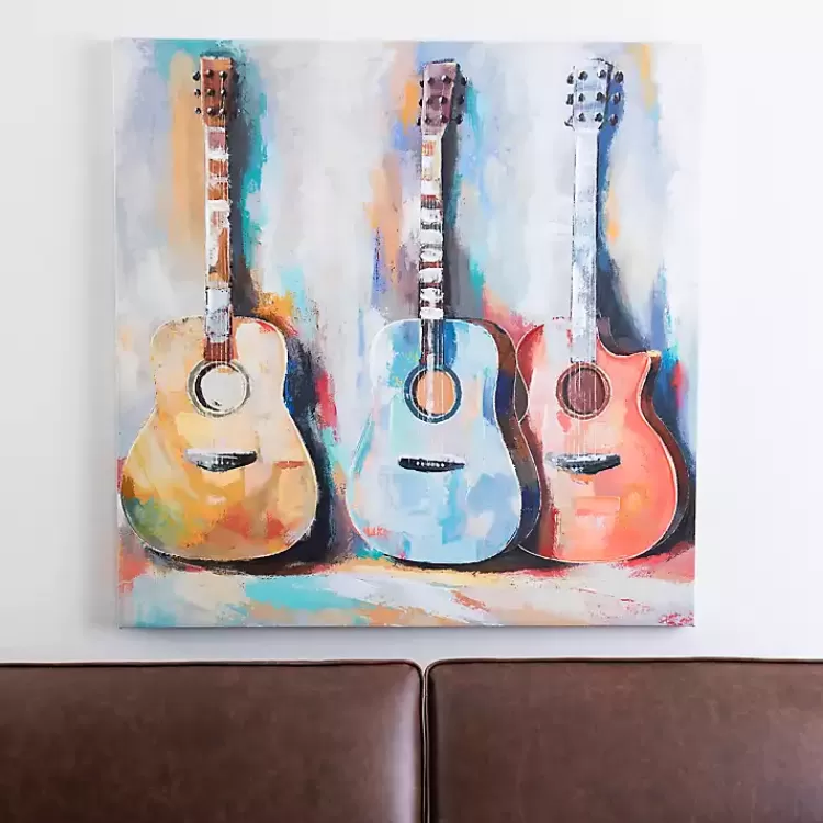 Colorful Guitars Canvas Art Print>Kirklands Home Fashion