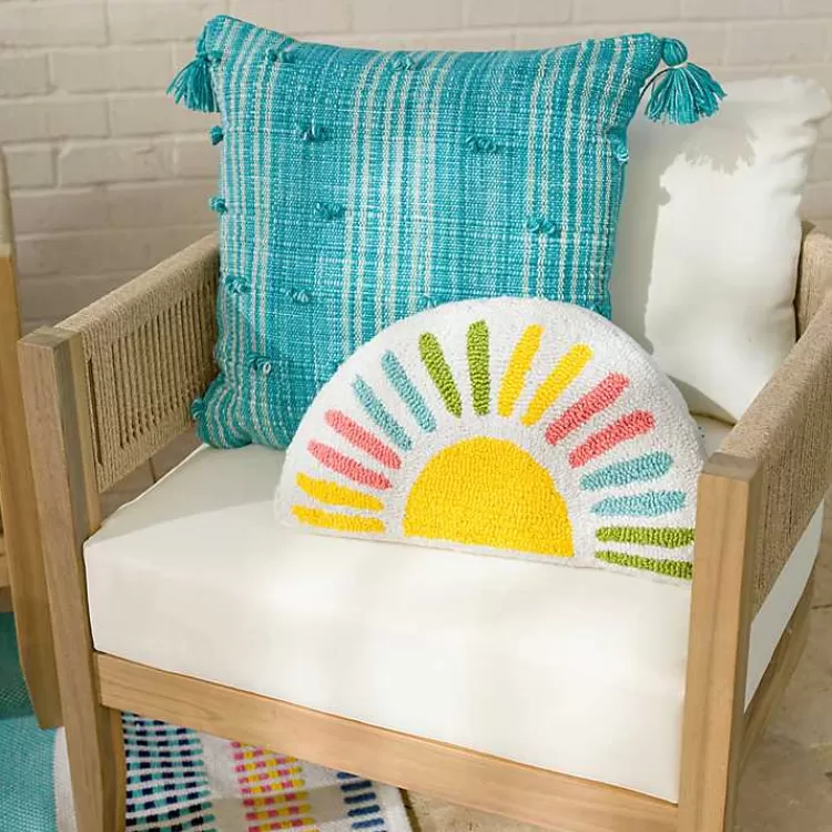 Colorful Half-Sun Shaped Outdoor Pillow>Kirklands Home Cheap