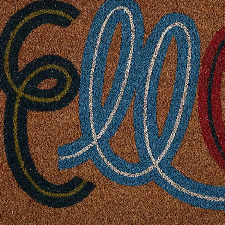 colorful_hello_coir_doormat_3.webp Colorful Hello Coir Doormat>Kirklands Home Outlet