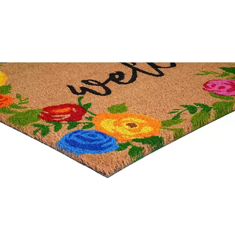 colorful_welcome_roses_doormat_3.webp Colorful Welcome Roses Doormat>Kirklands Home Hot