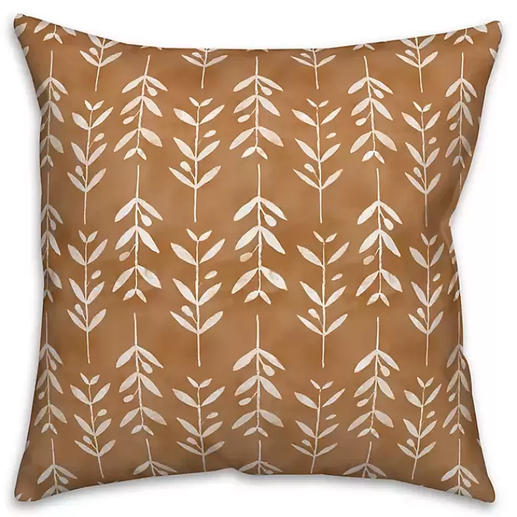 Copper & White Flowers Indoor/Outdoor Pillow>Kirklands Home Cheap