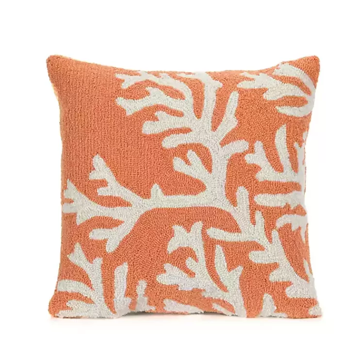 Coral Ocean Flower Outdoor Accent Pillow>Kirklands Home Clearance