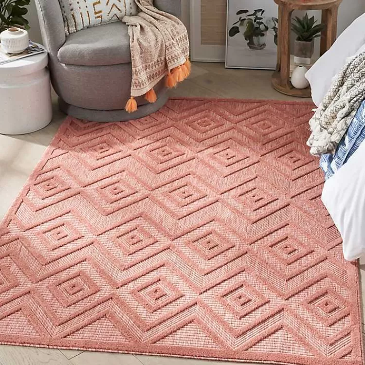 Coral Diamond Indoor/Outdoor Area Rug, 5x7>Kirklands Home Best