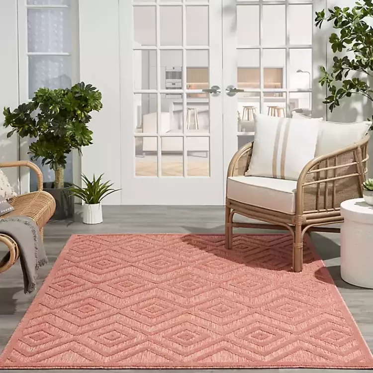 Coral Diamond Indoor/Outdoor Area Rug, 5x7>Kirklands Home Best