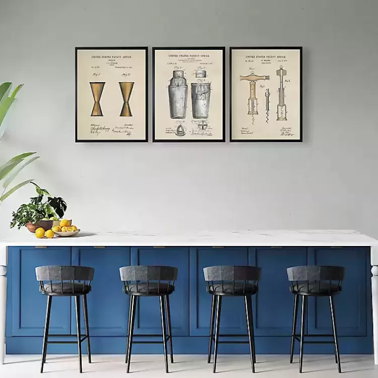 Cork Screw Patent Framed Art Print>Kirklands Home Fashion