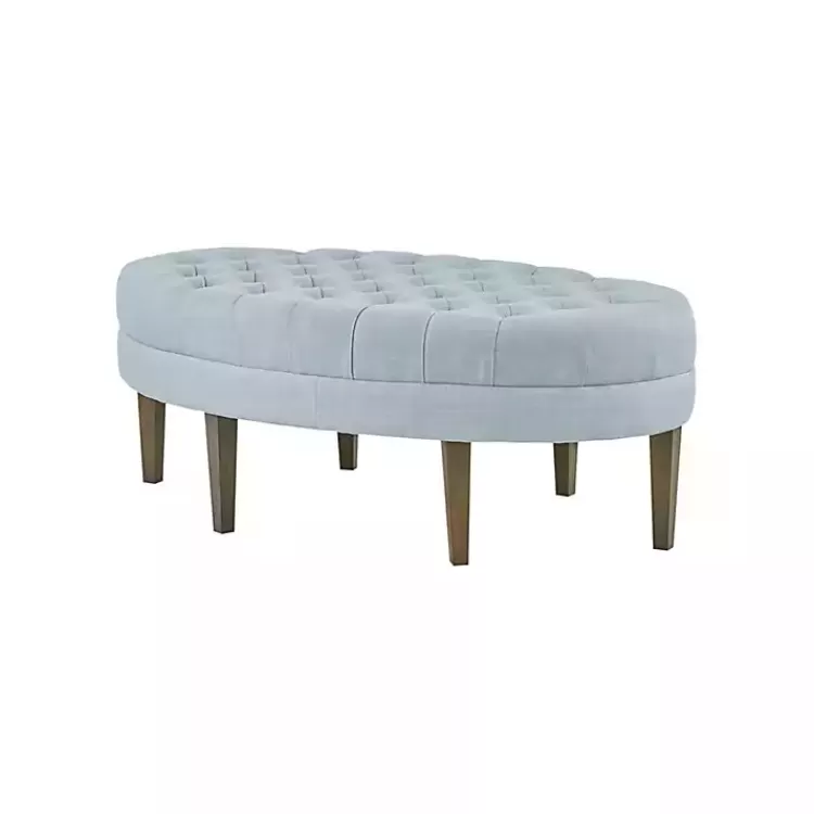 Cory Tufted Dusty Linen Ottoman>Kirklands Home Best Sale