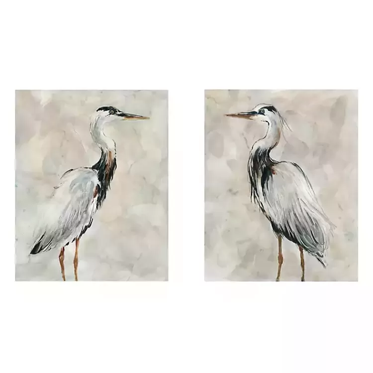 Crane at Dusk Giclee Canvas Art Prints, Set of 2>Kirklands Home Clearance