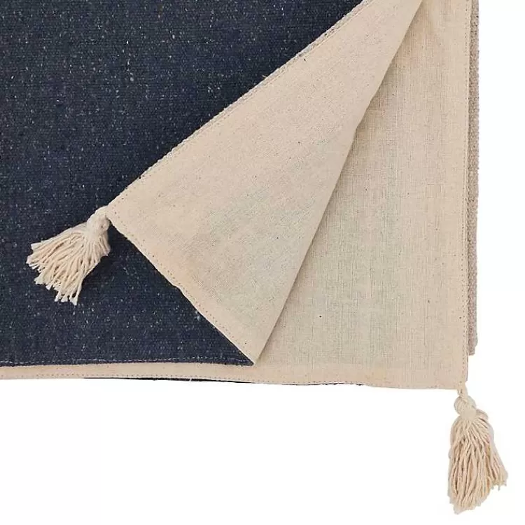 Cream and Navy Whipstitch Border Table Runner>Kirklands Home Cheap