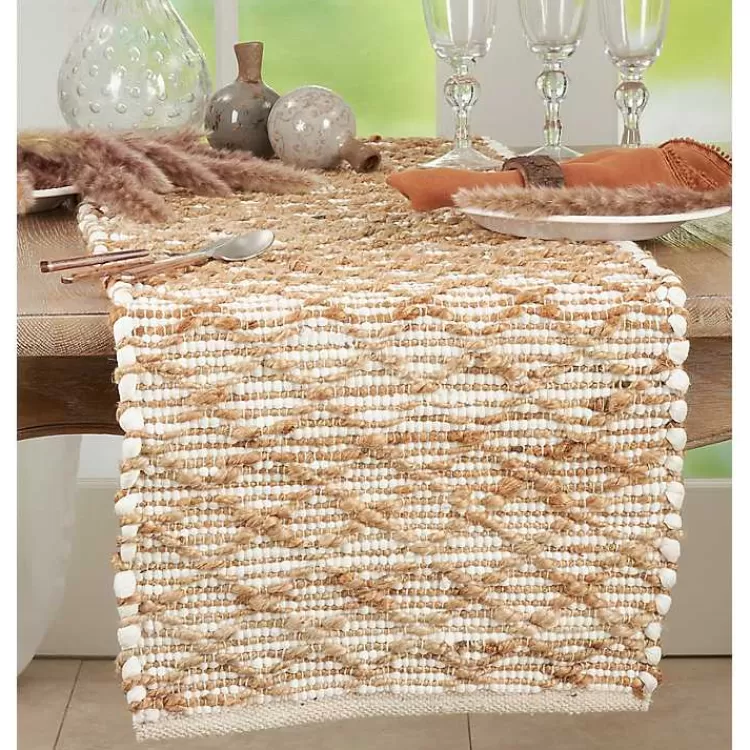 cream_and_tan_woven_diamond_table_runner_2.webp Cream and Tan Woven Diamond Table Runner>Kirklands Home Flash Sale