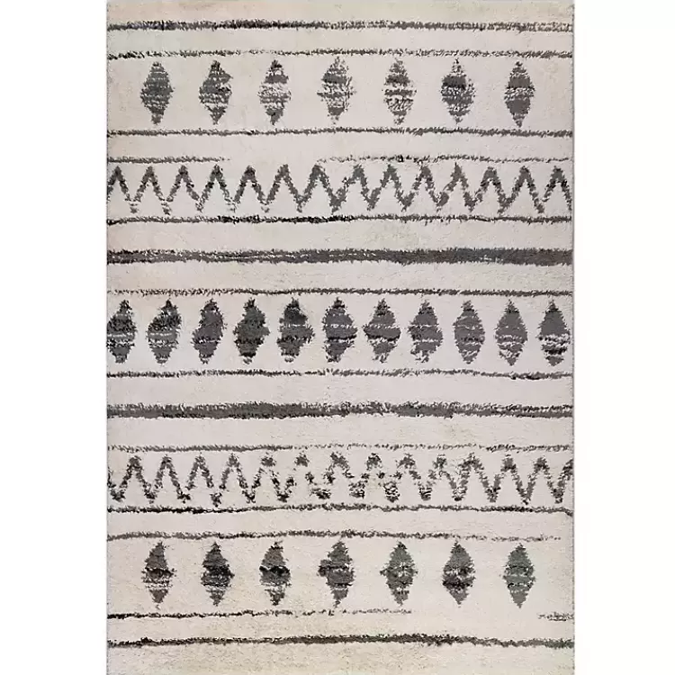 Cream Boho Striped Area Rug, 5x8>Kirklands Home Best Sale