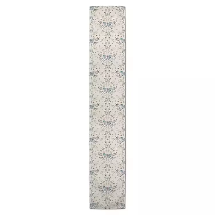 cream_botanical_butterfly_table_runner__in_2.webp Cream Botanical Butterfly Table Runner, 90 in.>Kirklands Home Outlet