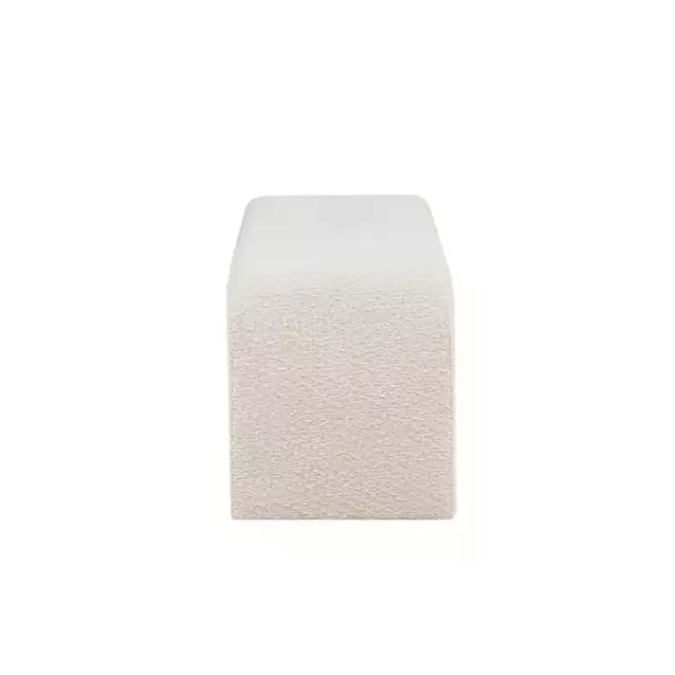 cream_boucle_waterfall_bench_3.webp Cream Boucle Waterfall Bench>Kirklands Home Shop