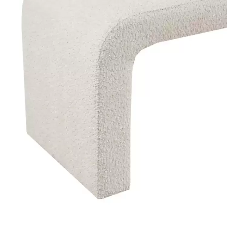 cream_boucle_waterfall_bench_4.webp Cream Boucle Waterfall Bench>Kirklands Home Shop