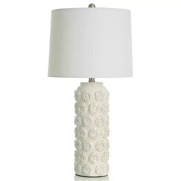Cream Floral Ceramic Table Lamp>Kirklands Home Clearance