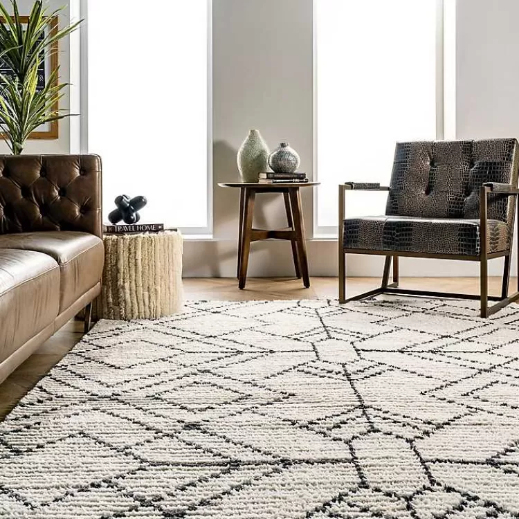 cream_geometric_diamonds_fringed_area_rug_x_3.webp Cream Geometric Diamonds Fringed Area Rug, 7x10>Kirklands Home Cheap
