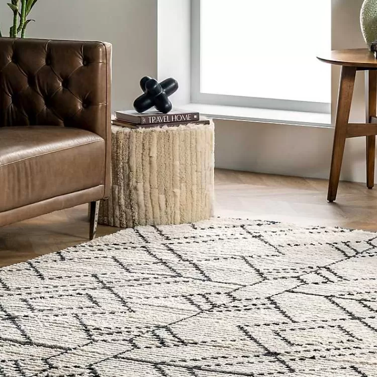 cream_geometric_diamonds_fringed_area_rug_x_5.webp Cream Geometric Diamonds Fringed Area Rug, 7x10>Kirklands Home Cheap