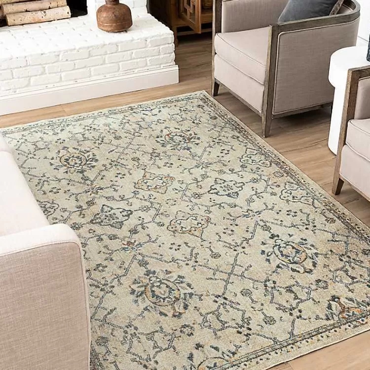 cream_granary_floral_area_rug_x_6.webp Cream Granary Floral Area Rug, 6x9>Kirklands Home Sale