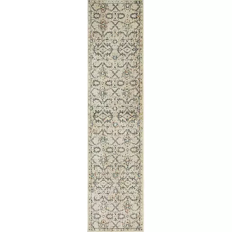 Cream Granary Floral Runner, 2x8>Kirklands Home Flash Sale