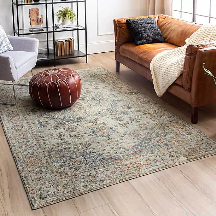 Cream Hartley Medallion Area Rug, 6x9>Kirklands Home Fashion