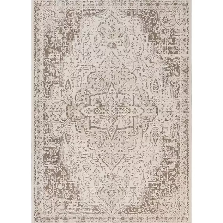 Cream Medallion Area Rug, 5x8>Kirklands Home Online