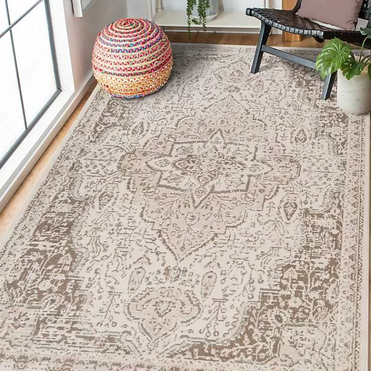 cream_medallion_area_rug_x_7.webp Cream Medallion Area Rug, 8x10>Kirklands Home Discount