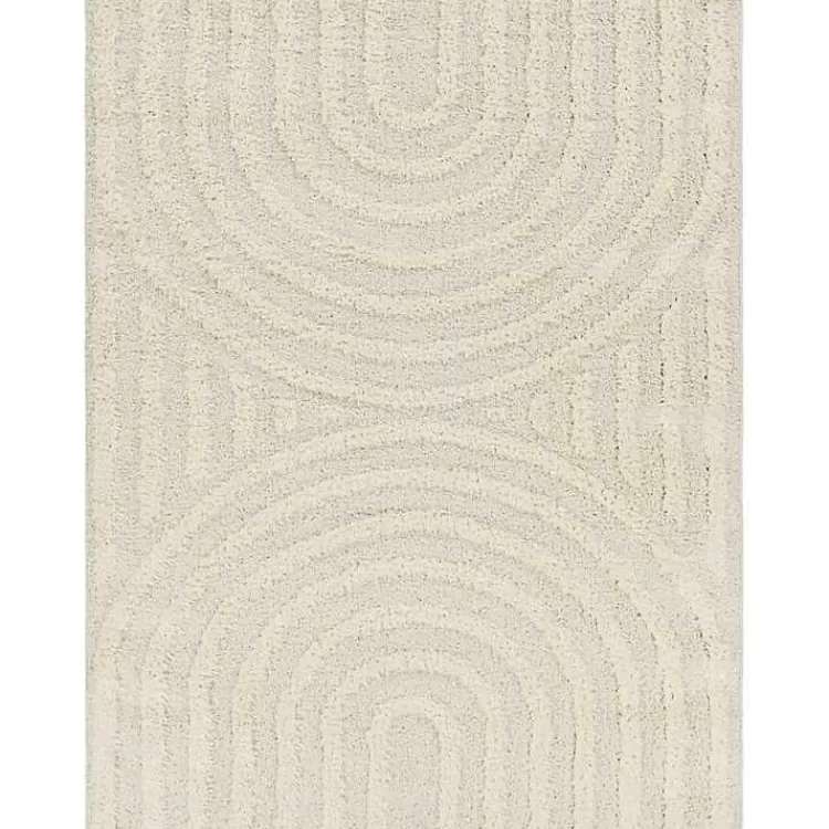 Cream Modern Curve Area Rug, 6x9>Kirklands Home Online