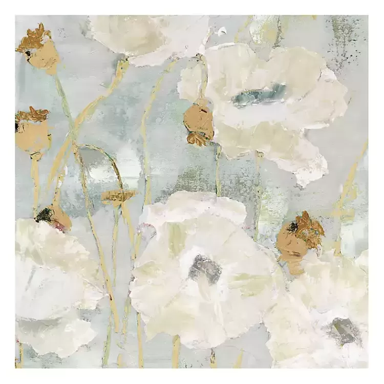 Cream Poppies in the Wind Giclee Canvas Art Print>Kirklands Home Discount