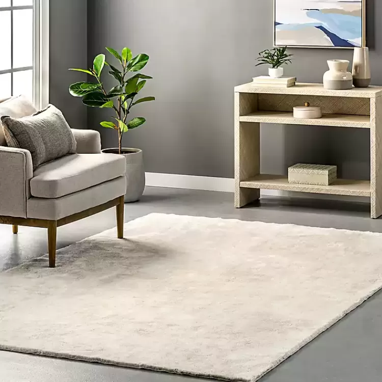Cream Shag Washable Area Rug, 8x10>Kirklands Home Shop