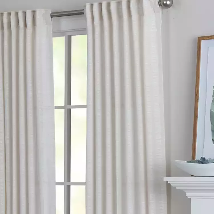 cream_solid_pleated_single_curtain_panel__in_2.webp Cream Solid Pleated Single Curtain Panel, 84 in.>Kirklands Home Store