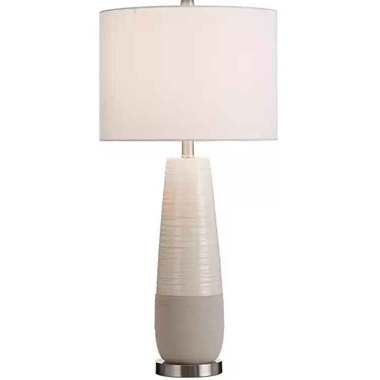 cream_speckled_two_tone_table_lamp_2.webp Cream Speckled Two Tone Table Lamp>Kirklands Home Fashion