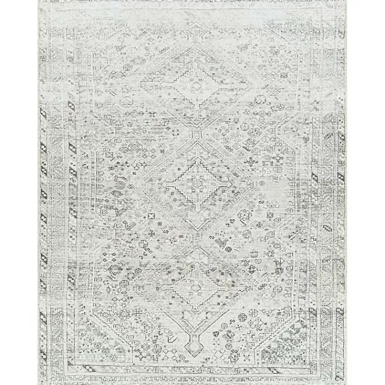 Cream Traditional Washable Area Rug, 5x7>Kirklands Home Fashion