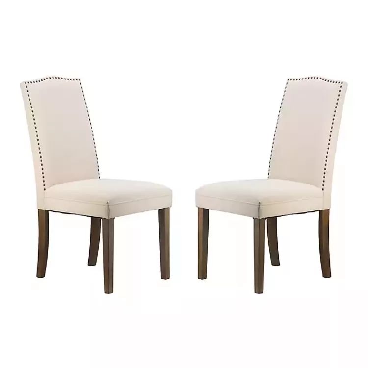 Cream Upholstered Armless Dining Chairs, Set of 2>Kirklands Home Cheap
