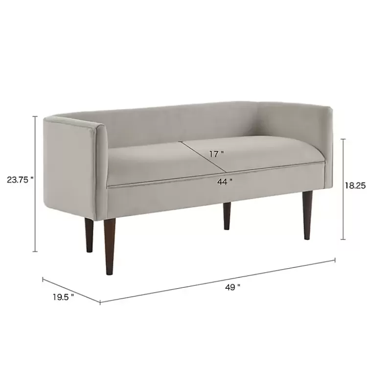 cream_velvet_low_back_transitional_settee_6.webp Cream Velvet Low Back Transitional Settee>Kirklands Home Best Sale