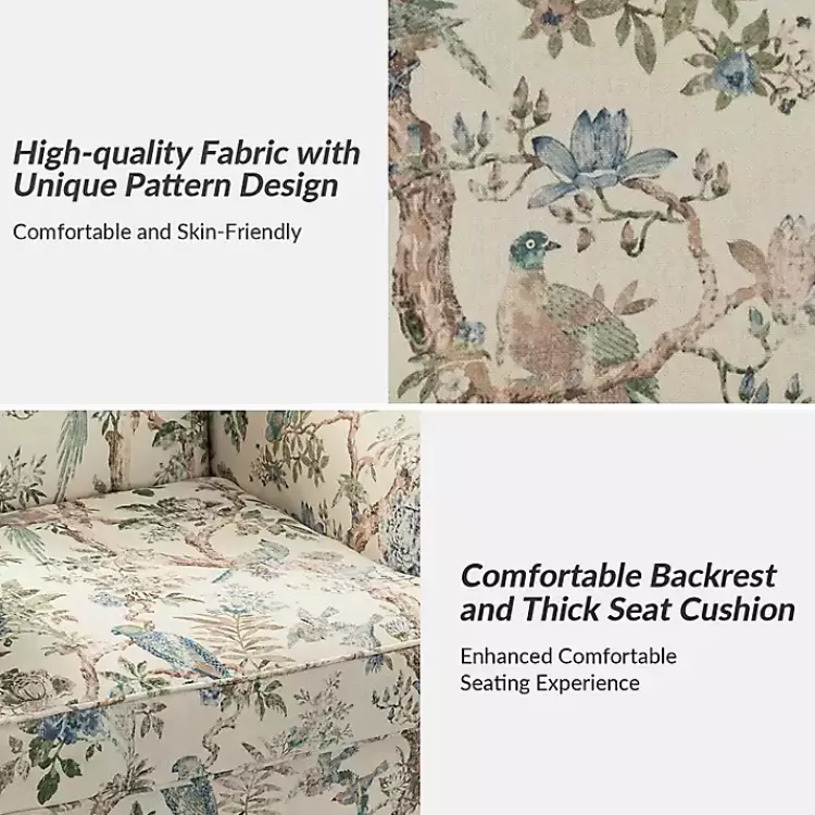 Cream Vintage Birds Traditional Accent Chair>Kirklands Home Online