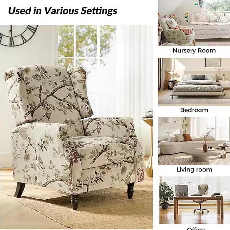 cream_vintage_floral_reclining_armchair_5.webp Cream Vintage Floral Reclining Armchair>Kirklands Home Hot