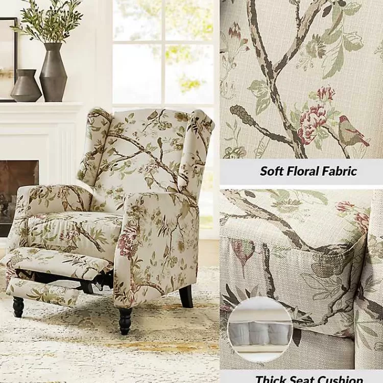 cream_vintage_floral_reclining_armchair_7.webp Cream Vintage Floral Reclining Armchair>Kirklands Home Hot
