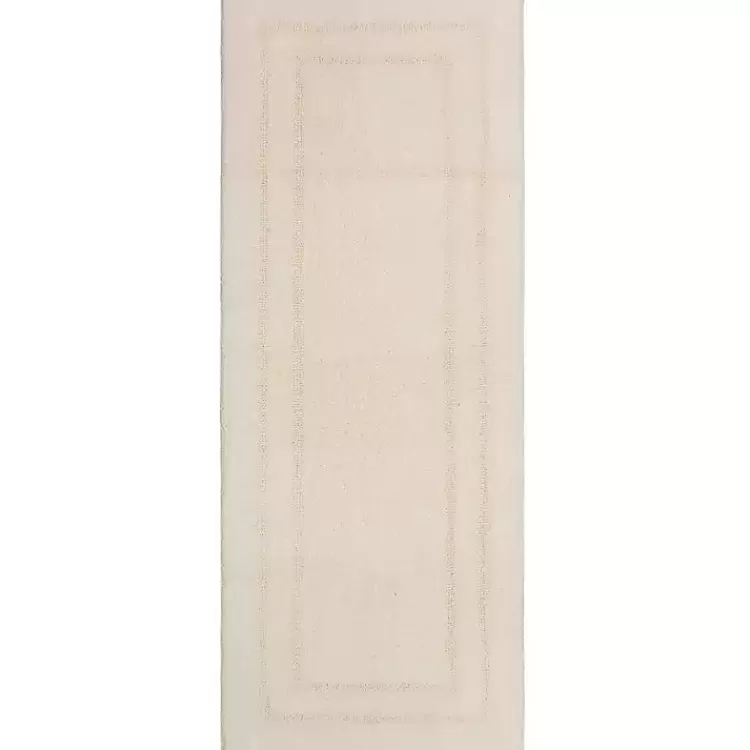 Creme Plush Reversible Cotton Bath Mat, 60 in.>Kirklands Home Sale