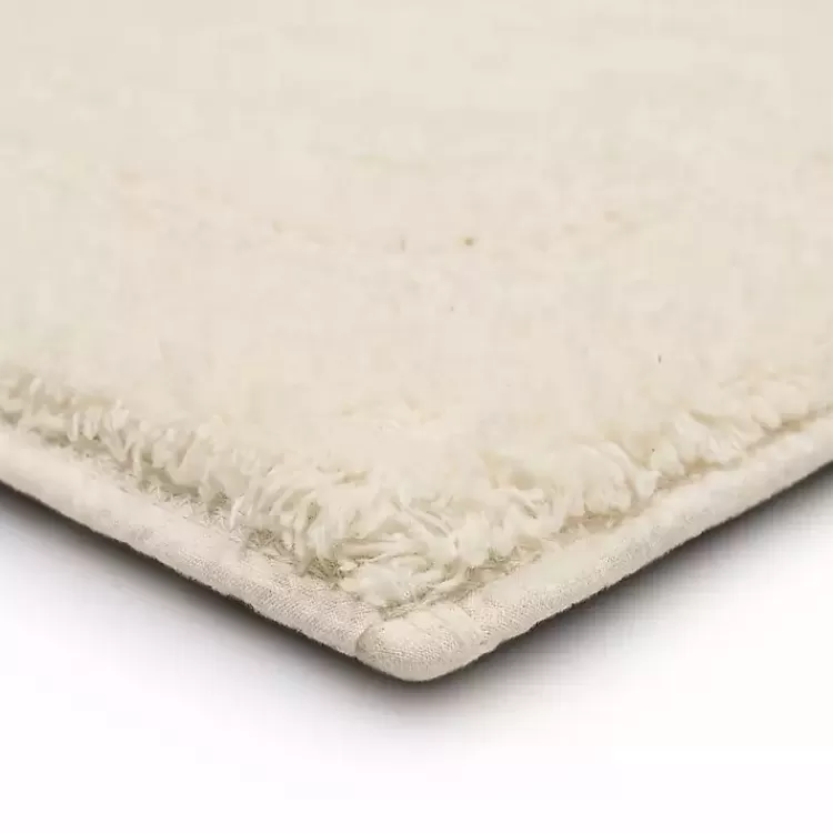 Creme Plush Reversible Cotton Bath Mat, 60 in.>Kirklands Home Sale