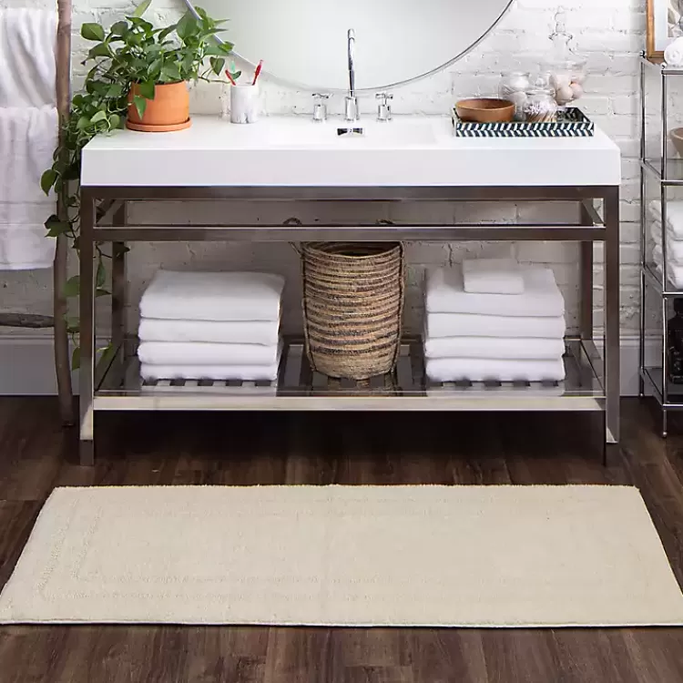 creme_plush_reversible_cotton_bath_mat__in_2.webp Creme Plush Reversible Cotton Bath Mat, 60 in.>Kirklands Home Sale