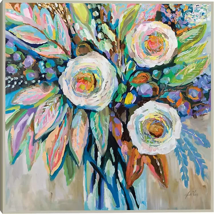Curious Bouquet Framed Canvas Art Print>Kirklands Home Best