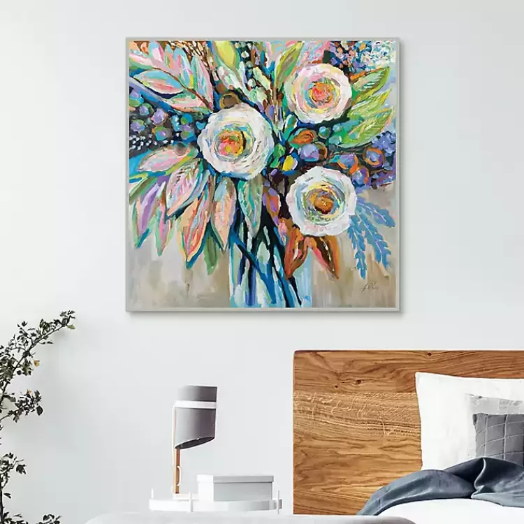 Curious Bouquet Framed Canvas Art Print>Kirklands Home Best